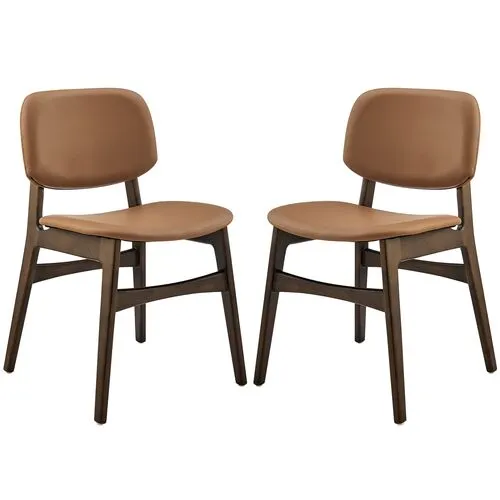 Set of 2 Valhara Side Chairs - Brown