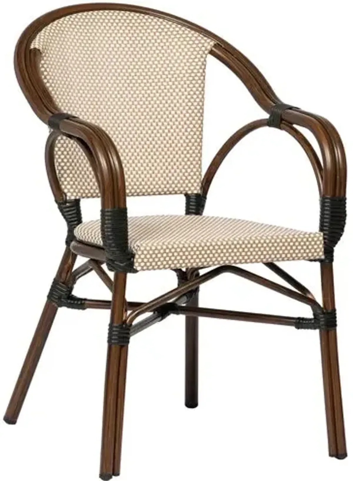 Set of 2 Tavola Indoor/Outdoor Stacking Armchairs - Brown