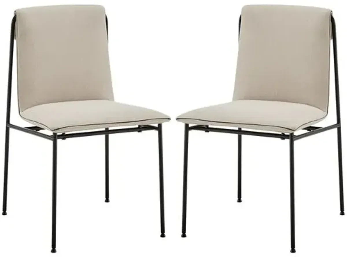 Set of 2 Nordholm Side Chairs - Brown