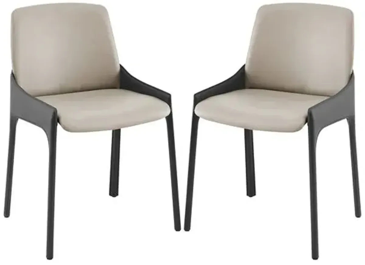 Set of 2 Merano Side Chairs - Gray