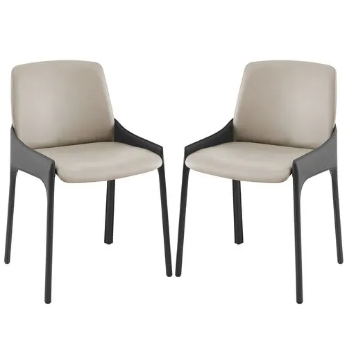 Set of 2 Merano Side Chairs - Gray