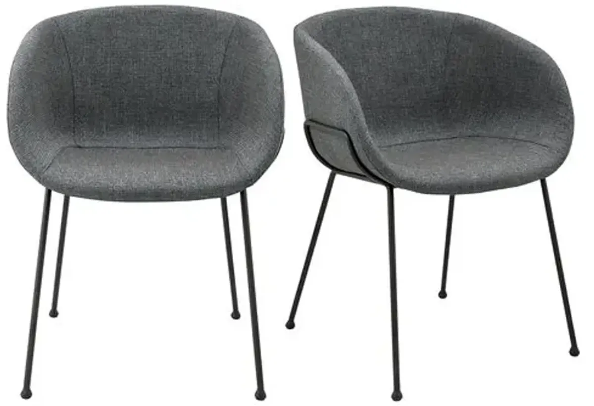 Set of 2 Bexley Armchairs - Blue