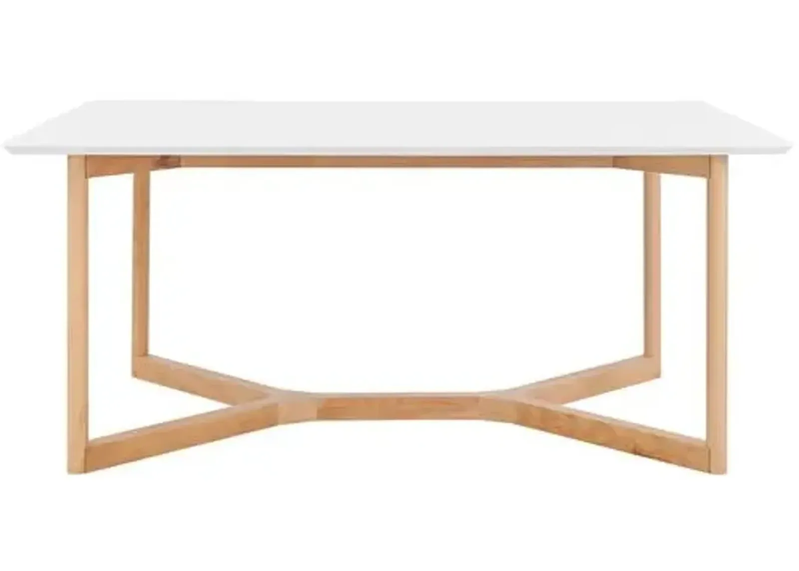 Nordic Rectangular Dining Table - White/Natural