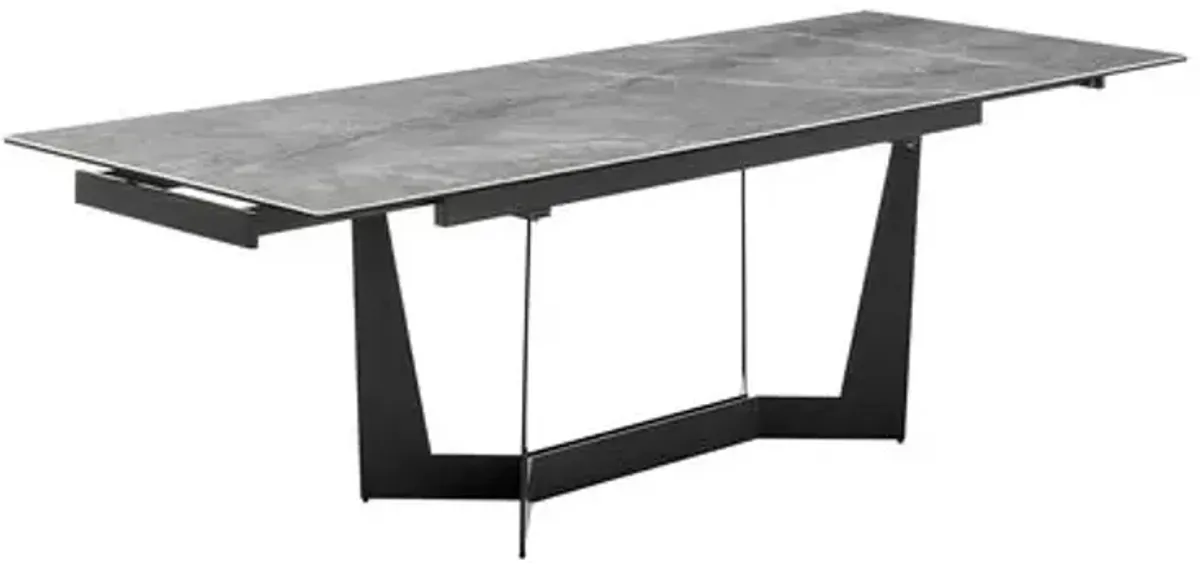 Verano 95" Extension Dining Table - Gray Ceramic