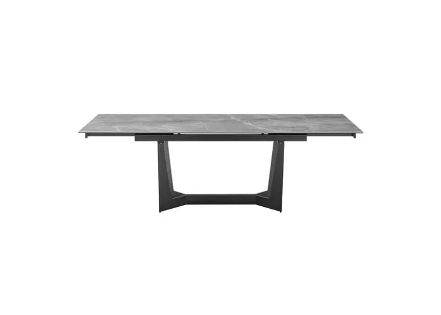 Verazzo 95" Extension Dining Table - Gray - Ceramic