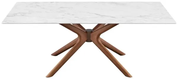 Cerelia 79" Rectangular Dining Table, White Ceramic