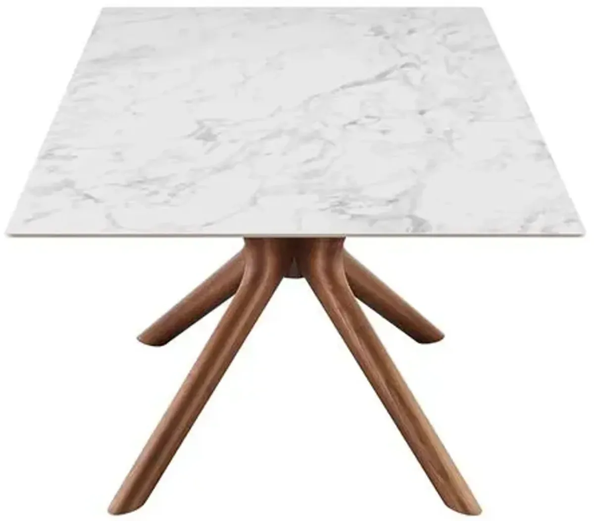 Cerelia 79" Rectangular Dining Table - White Ceramic