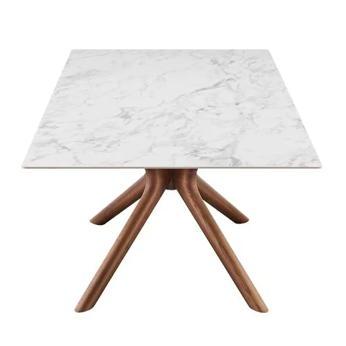 Cerelia 79" Rectangular Dining Table - White Ceramic