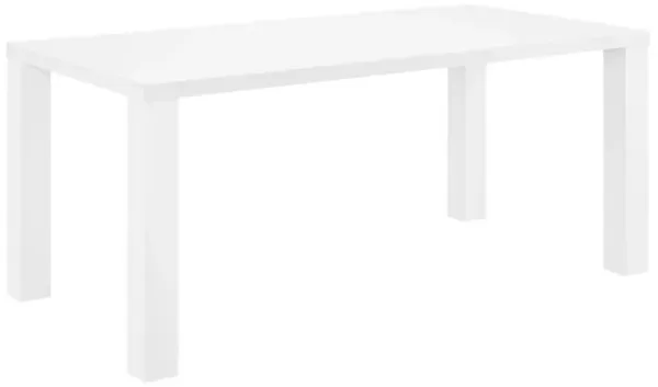 Duke 70" Dining Table, High Gloss White