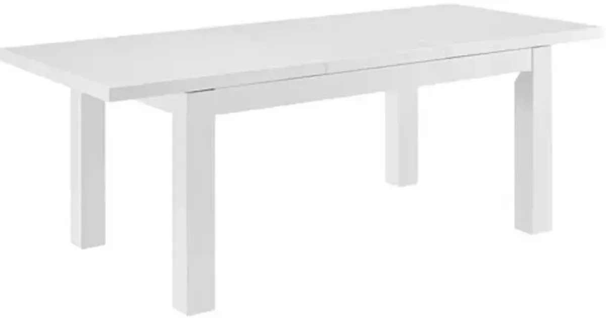 Lumiera 80" Extension Dining Table - High Gloss White