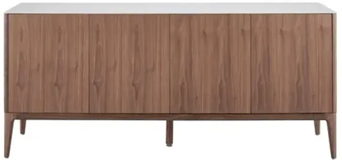 Lewis 71" Sideboard - White/Walnut