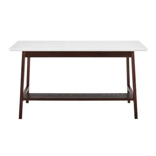 Whitewood Desk - White/Walnut