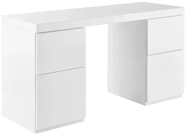 Lumiera Desk, High Gloss White
