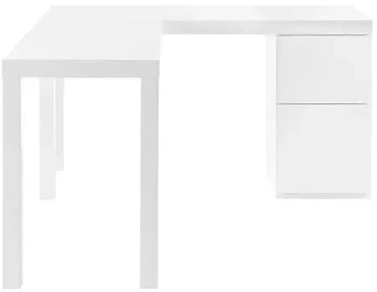 Lumiera L-Desk - High Gloss White