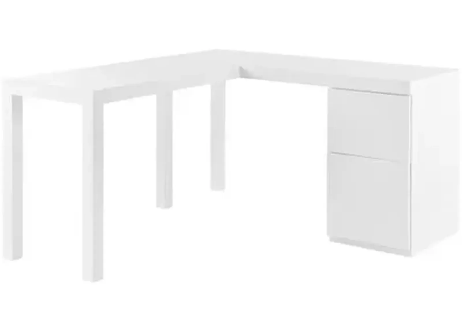 Lumiera L-Desk - High Gloss White