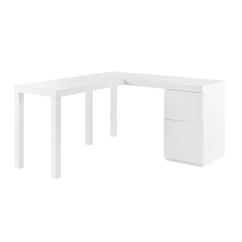 Lumiera L-Desk - High Gloss White