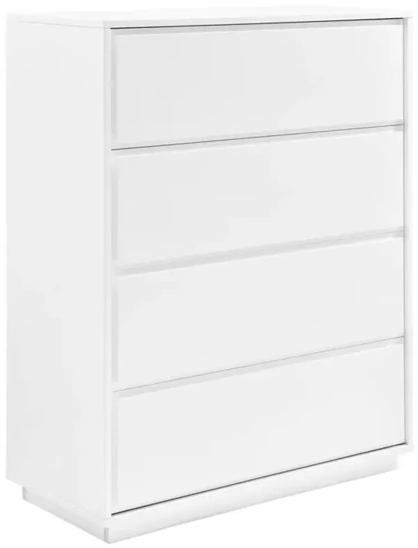 Lumiera Storage Chest, High Gloss White