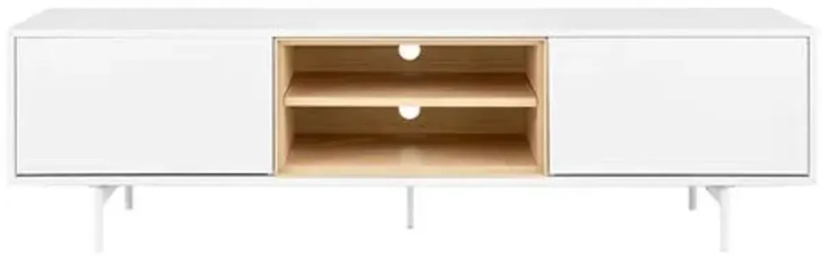 Nordhaven 71" Media Stand - White/Oak