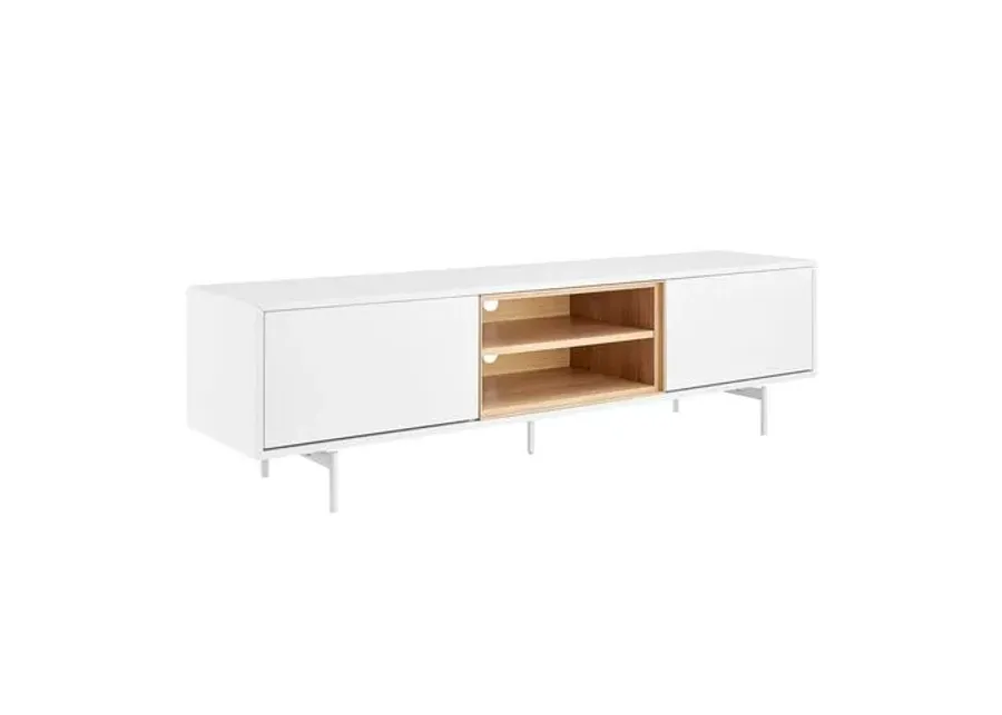 Nordhaven 71" Media Stand - White/Oak