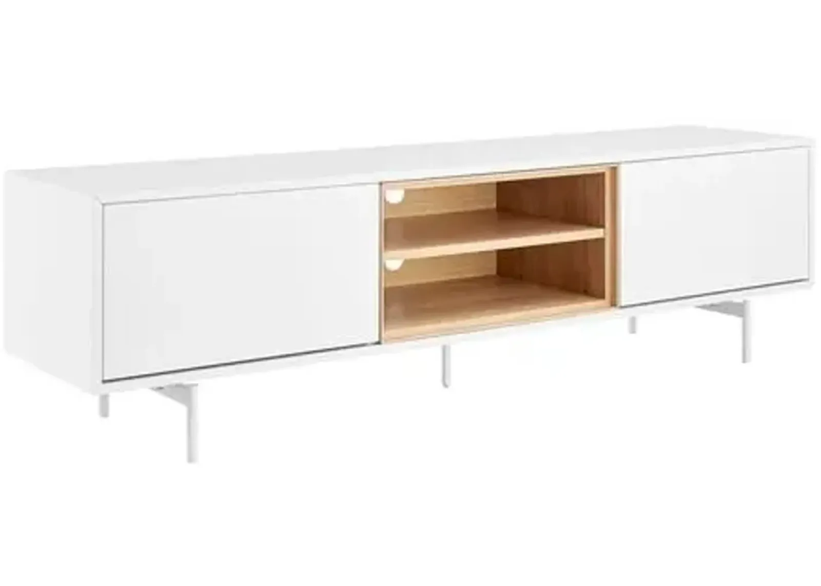 Nordhaven 71" Media Stand - White/Oak