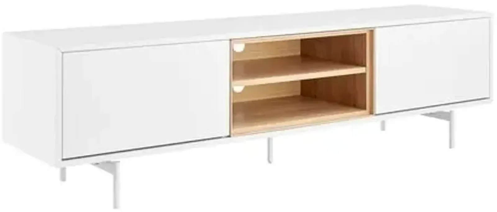 Nordhaven 71" Media Stand - White/Oak