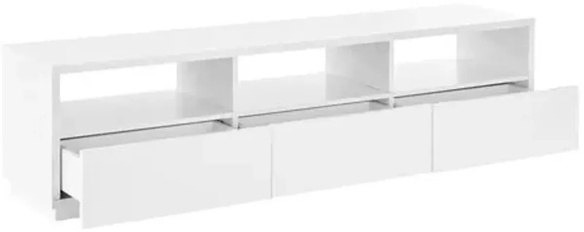 Lumiera Media Stand - High Gloss White