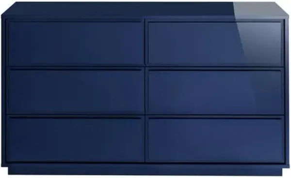 Lumiera 6-Drawer Dresser - Blue