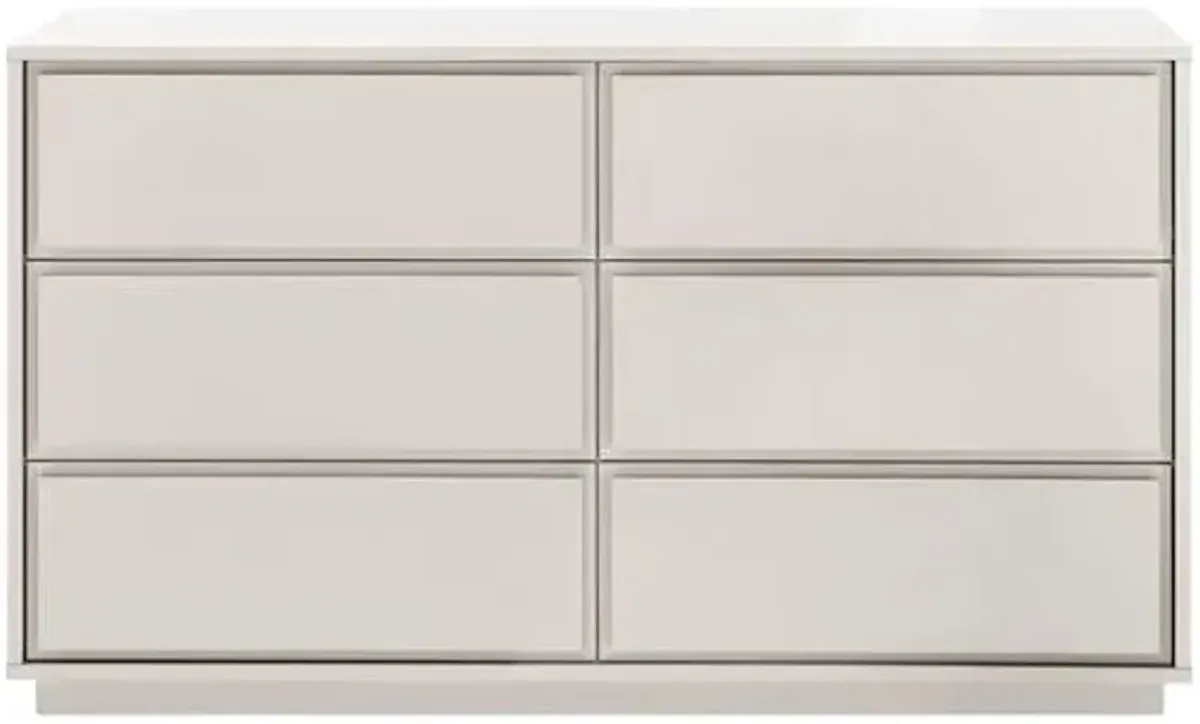 Lumiera 6-Drawer Dresser - Gray