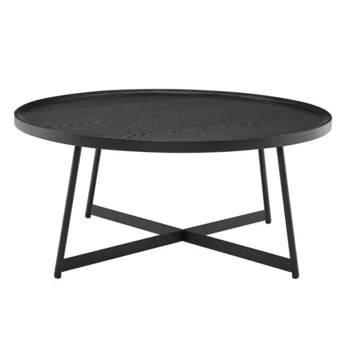 Komorebi 35" Round Coffee Table - Black Ash