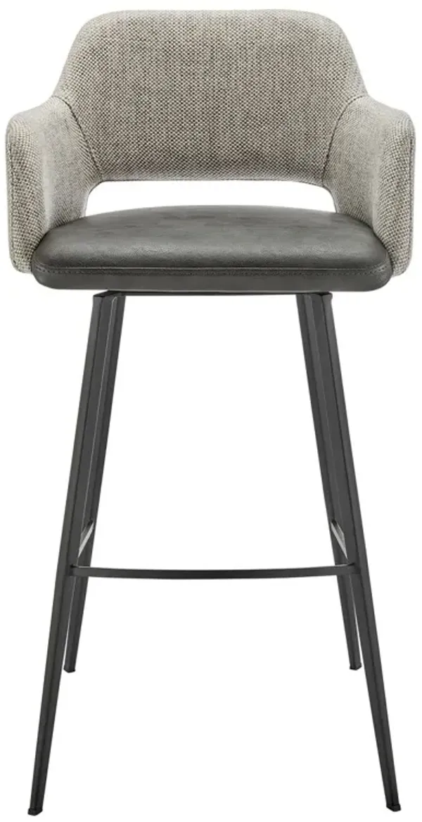 Vintara Leatherette Swivel Barstool - Gray