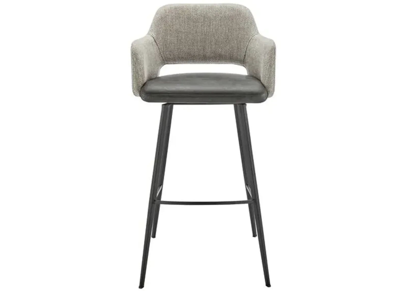 Vintara Leatherette Swivel Barstool - Gray