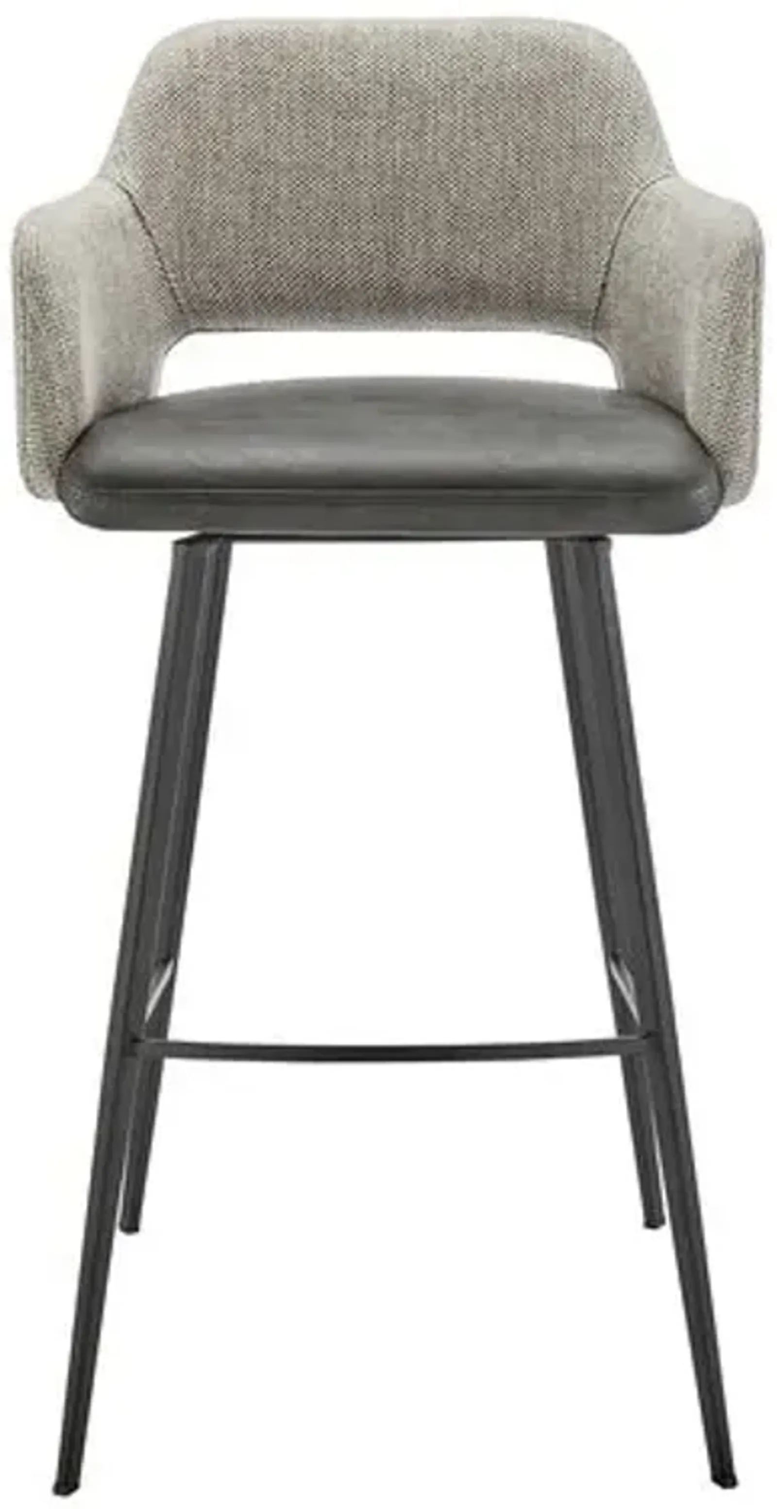 Vintara Leatherette Swivel Barstool - Gray