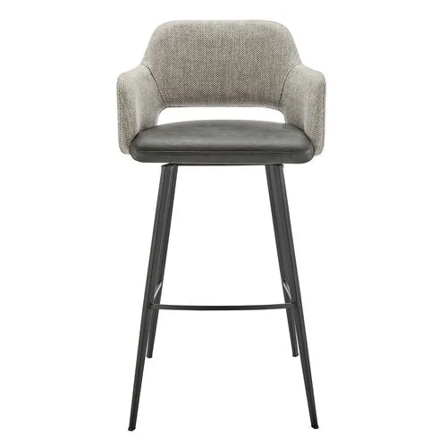 Vintara Leatherette Swivel Barstool - Gray