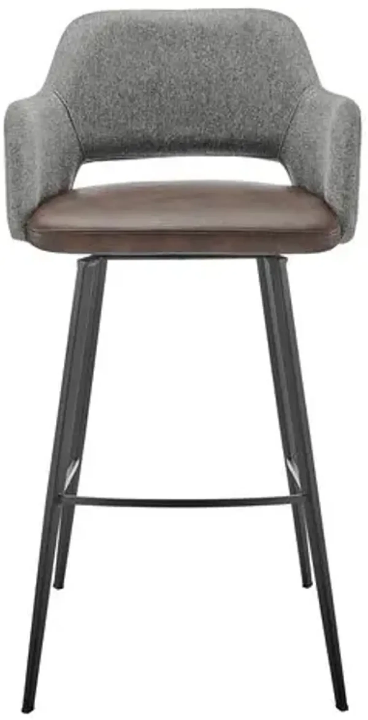 Vintara Leatherette Swivel Barstool - Gray