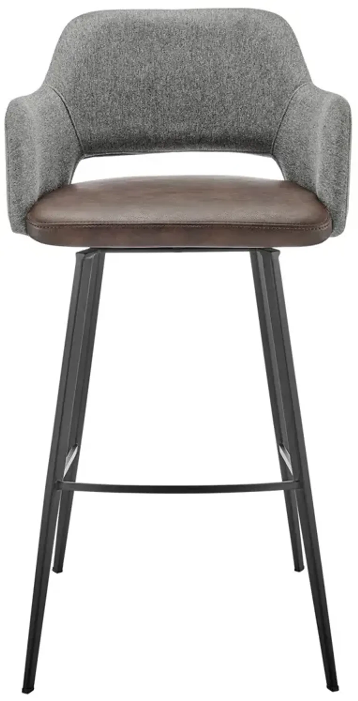 Vintara Leatherette Swivel Barstool - Gray