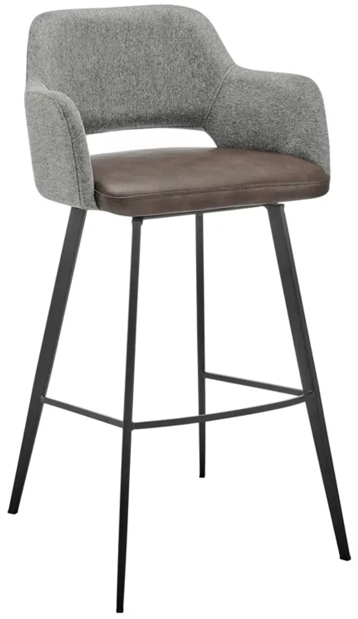 Vintara Leatherette Swivel Barstool - Gray