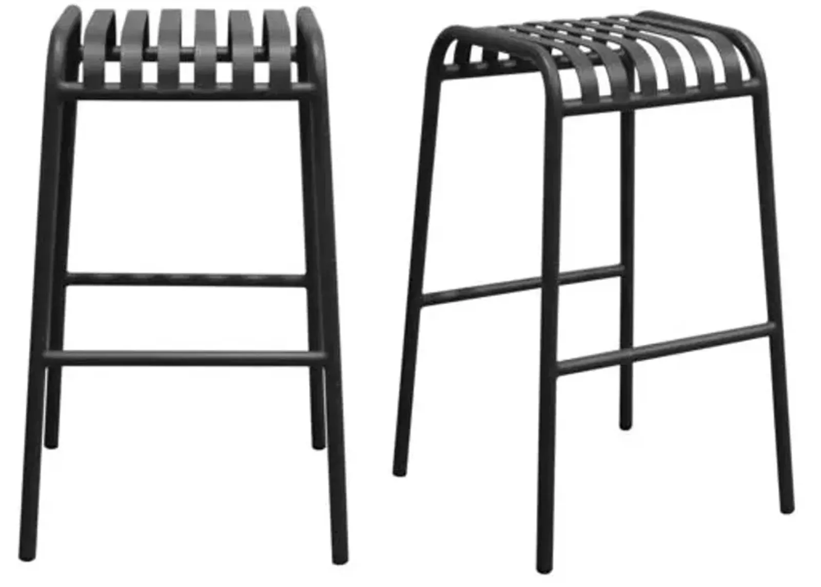 Set of 2 Arboria Outdoor Barstools - Black