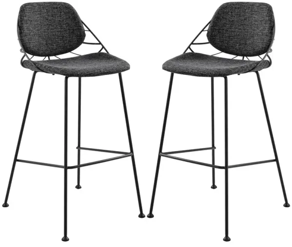 Set of 2 Florine Barstools - Black