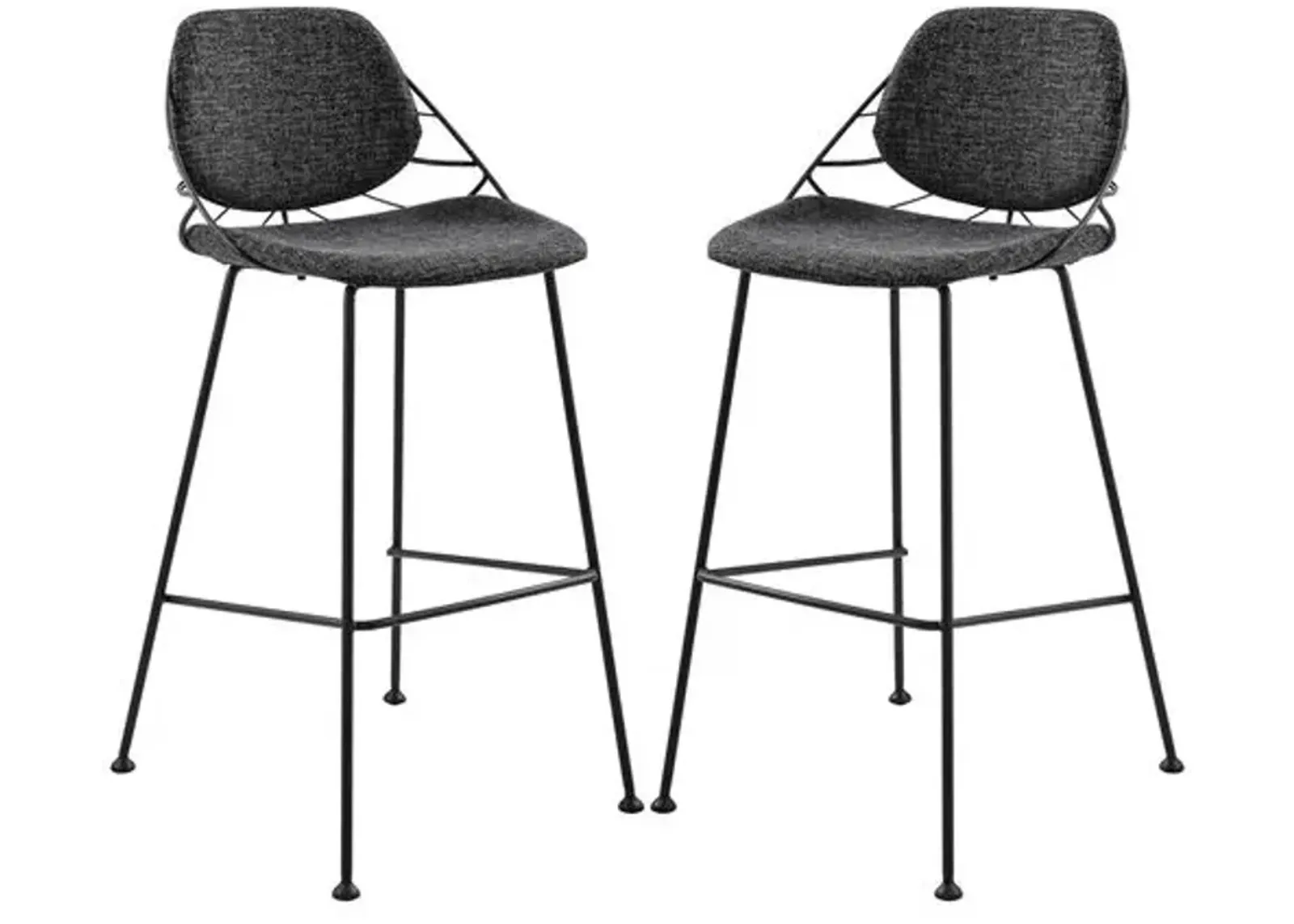 Set of 2 Florine Barstools - Black