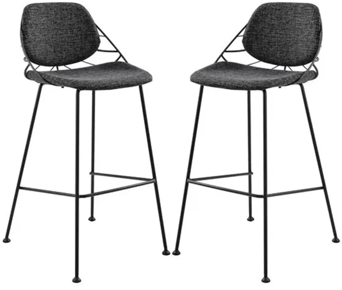 Set of 2 Florine Barstools - Black