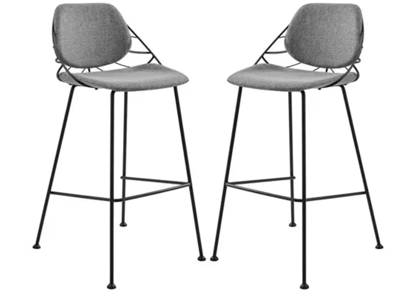 Set of 2 Florine Barstools - Gray