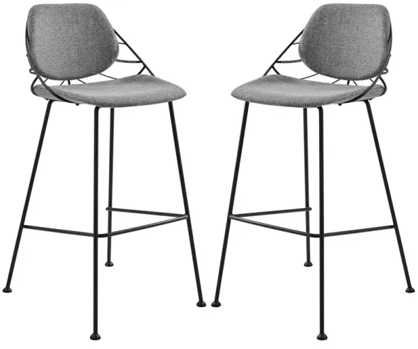 Set of 2 Florine Barstools - Gray