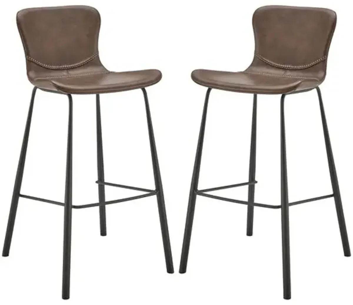 Set of 2 Harmonique Barstools - Brown