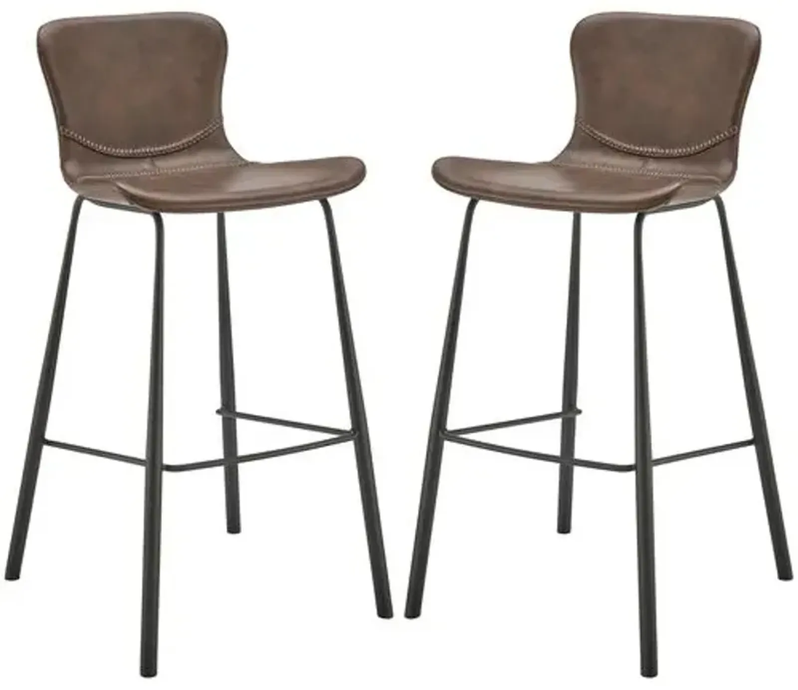 Set of 2 Harmonique Barstools - Brown