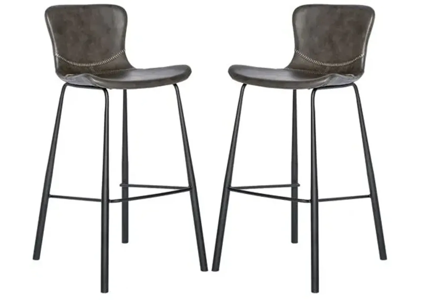 Set of 2 Harmonique Barstools - Gray