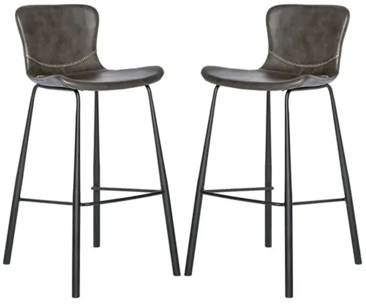 Set of 2 Harmonique Barstools - Gray