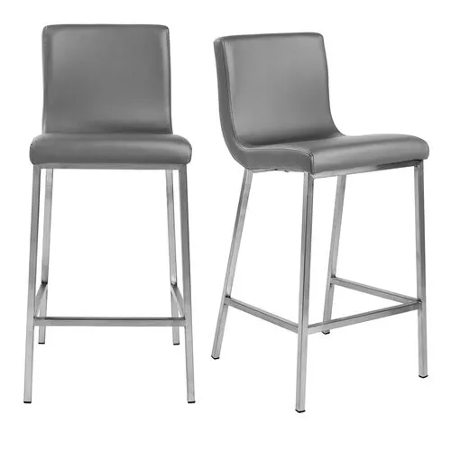 Set of 2 Vesta Counter Stools - Gray