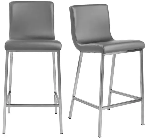 Set of 2 Vesta Counter Stools - Gray