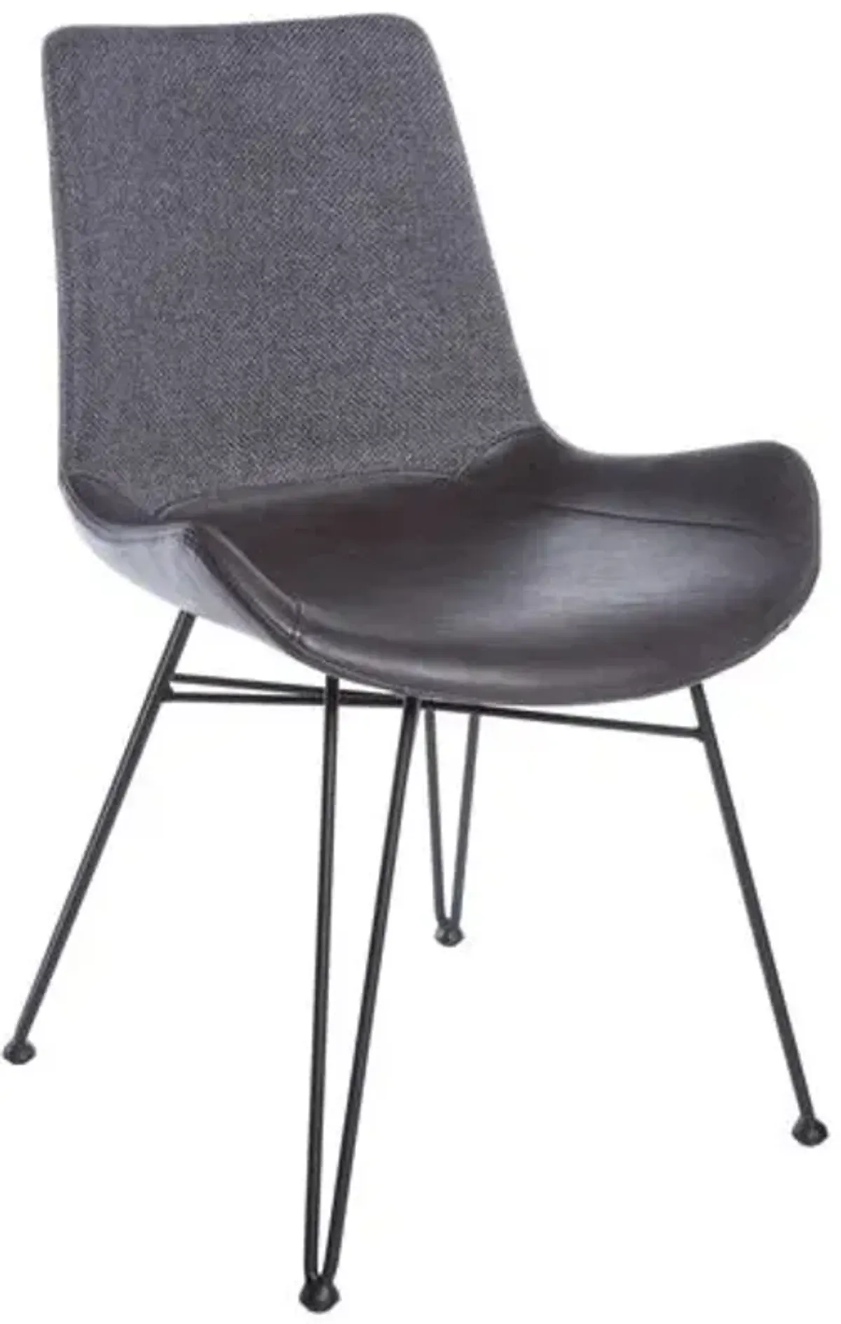 Set of 2 Metra Side Chairs - Dark Grey - Gray