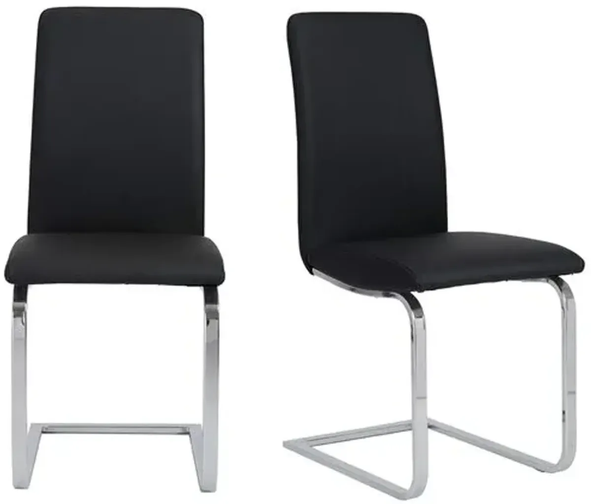 Set of 2 Sereno Side Chairs - Black